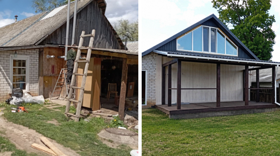 Комплексный апгрейд дома: новая крыша и терраса